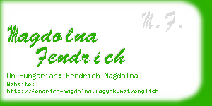 magdolna fendrich business card